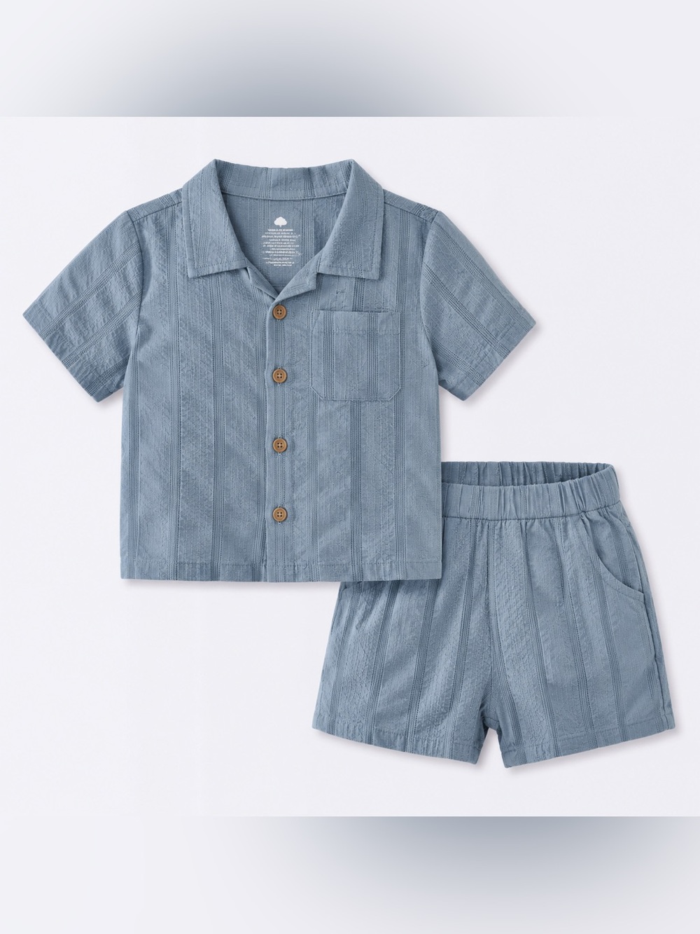 Baby Boys’ Striped Button-Down T-Shirt and Cabana Shorts Set - Cloud Island